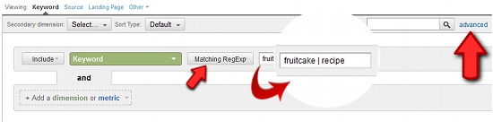 regular expressions and google analytics