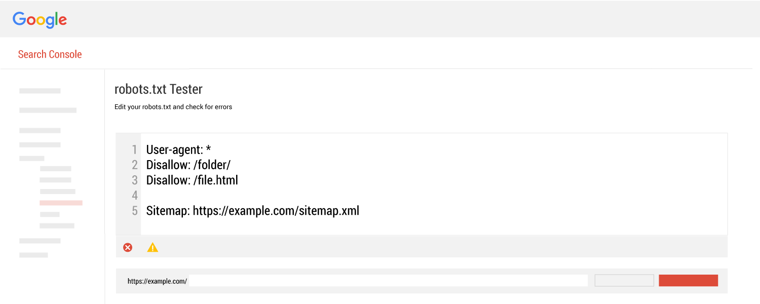 robots.txt file tester